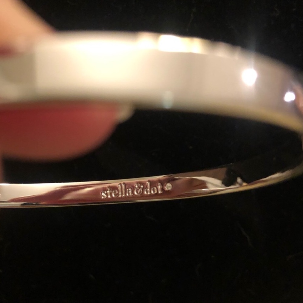 Stella & Dot | Pavé+Silver Crystal Encrusted ShineBright💫Bangle Bracelet - Picture 5 of 6